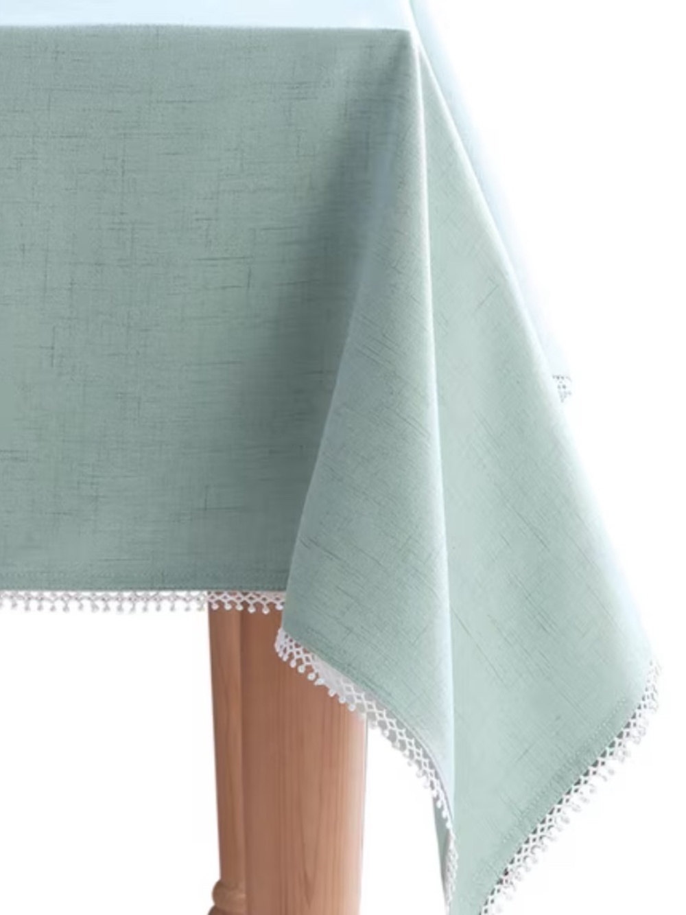 Lenox French Perle Solid Tablecloth Ice Blue - 60 W X 84 L
